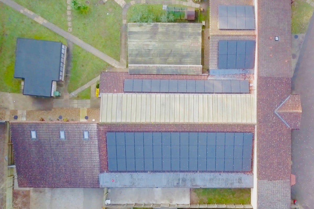 Aerial photo of building